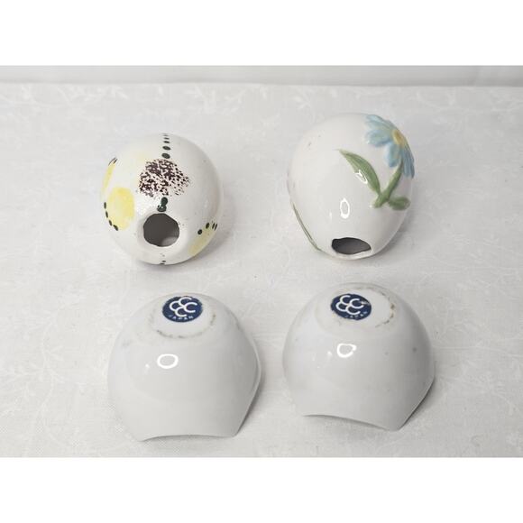 Vintage Painted Ceramic Eggs 2” Tall CCCC Colonial Candle Company 4 PC Set - Picture 6 of 10